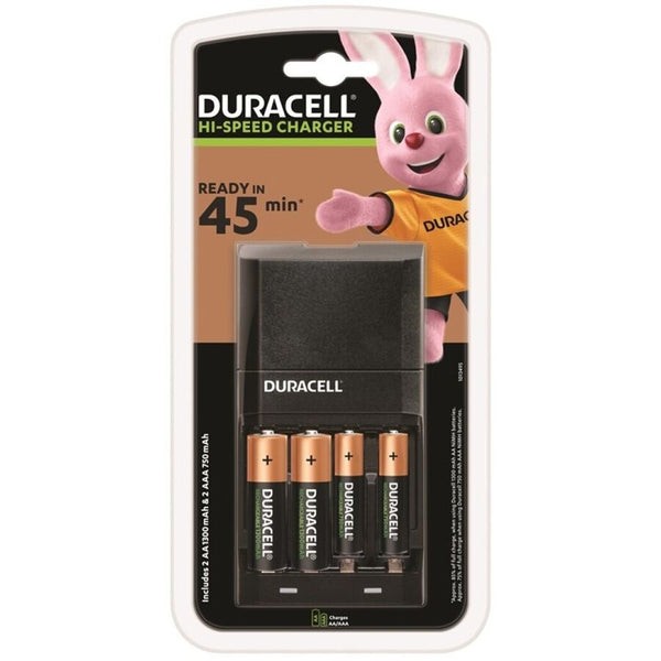 DURACELL - Batterilader med Oppladbare Batterier