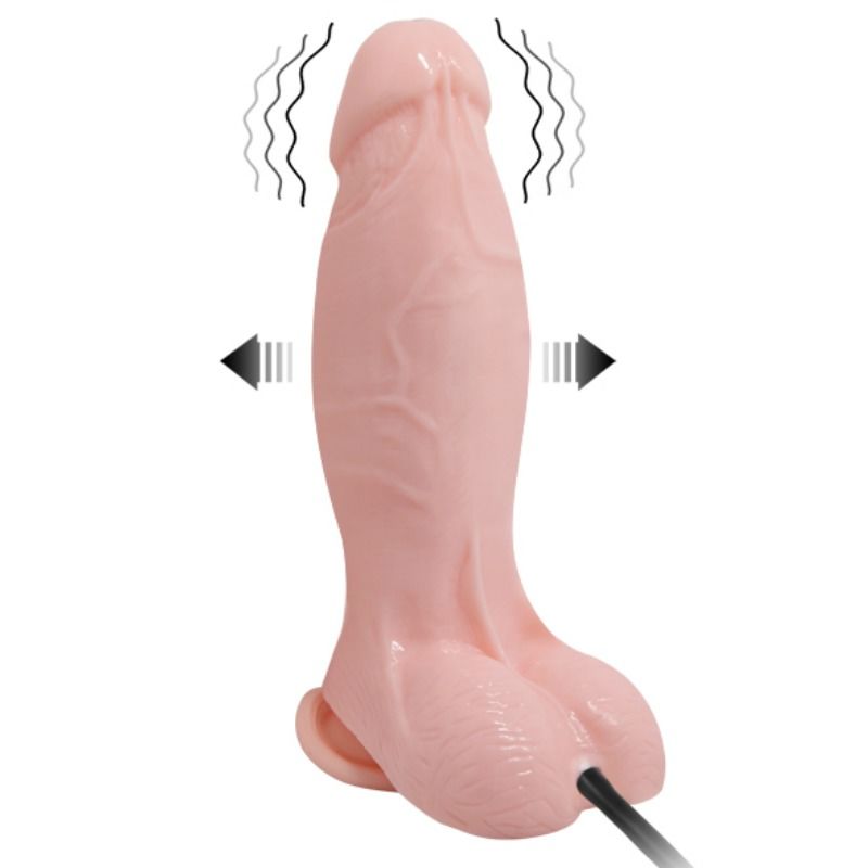 BAILE - Realistisk Oppblåsbar Dildovibrator 18,8 cm
