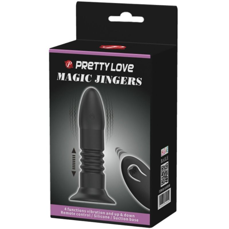 PRETTY LOVE - Magic Jinger Vibrerende analplugg med opp/ned og fjernkontroll