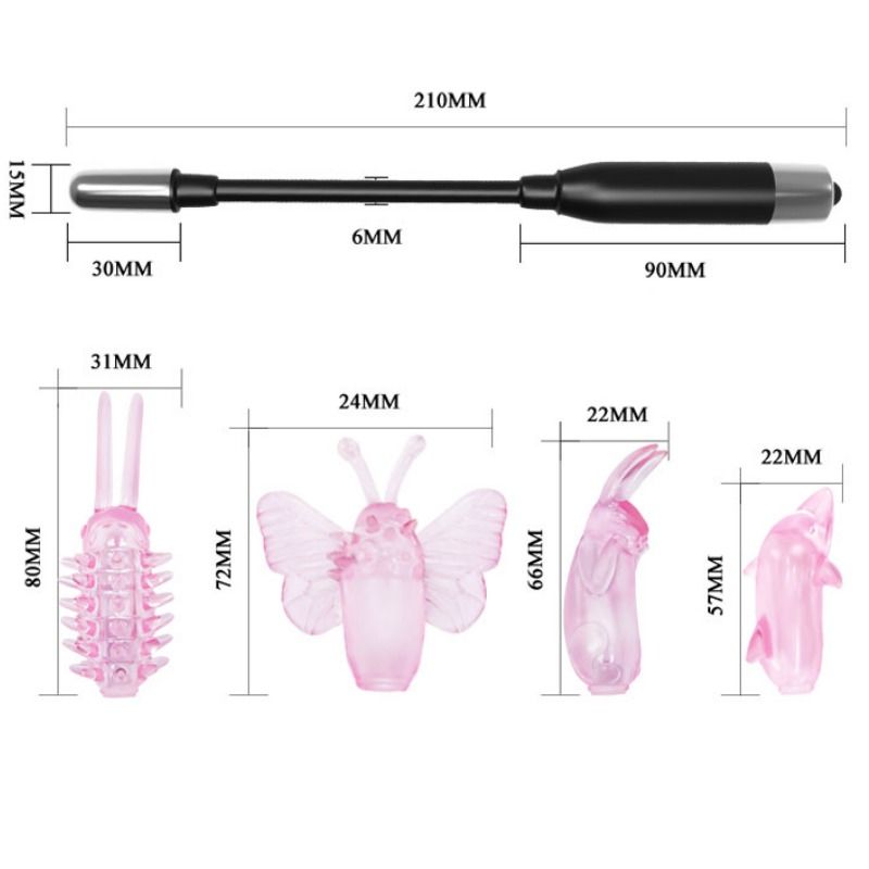 BAILE - Wizard Magic Wand-vibrator med 4 hoder