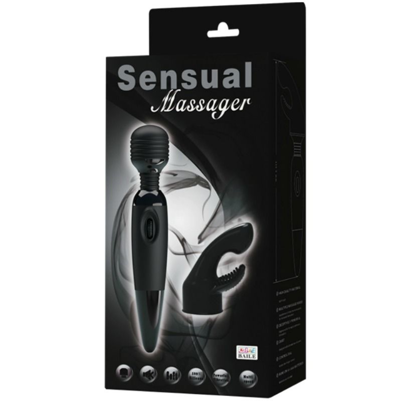 BAILE - Sensual Oppladbar Massasjestav med Utskiftbart Kaninhode