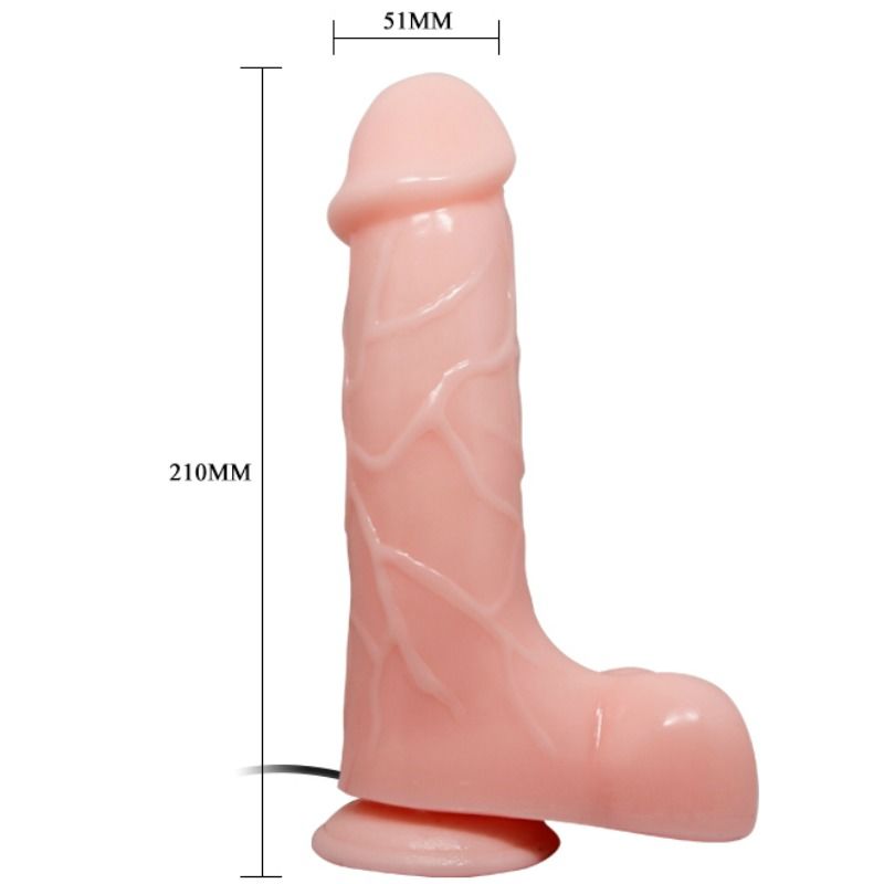 BAILE - Barbara Realistisk Vibrator med Sugekopp 21 cm