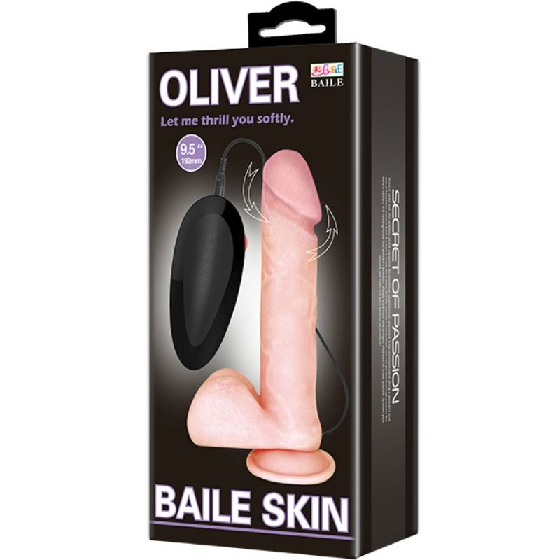 BAILE - Oliver Realistisk Vibrator med Rotasjon
