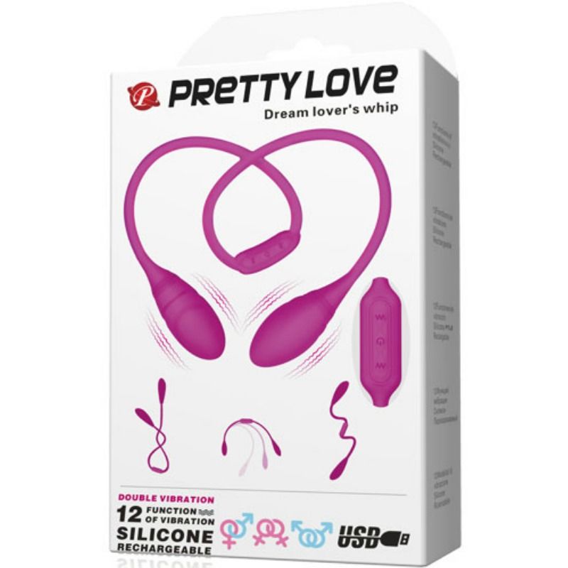 PRETTY LOVE - Dream Lovers Whip Unisex Dobbeltvibrator