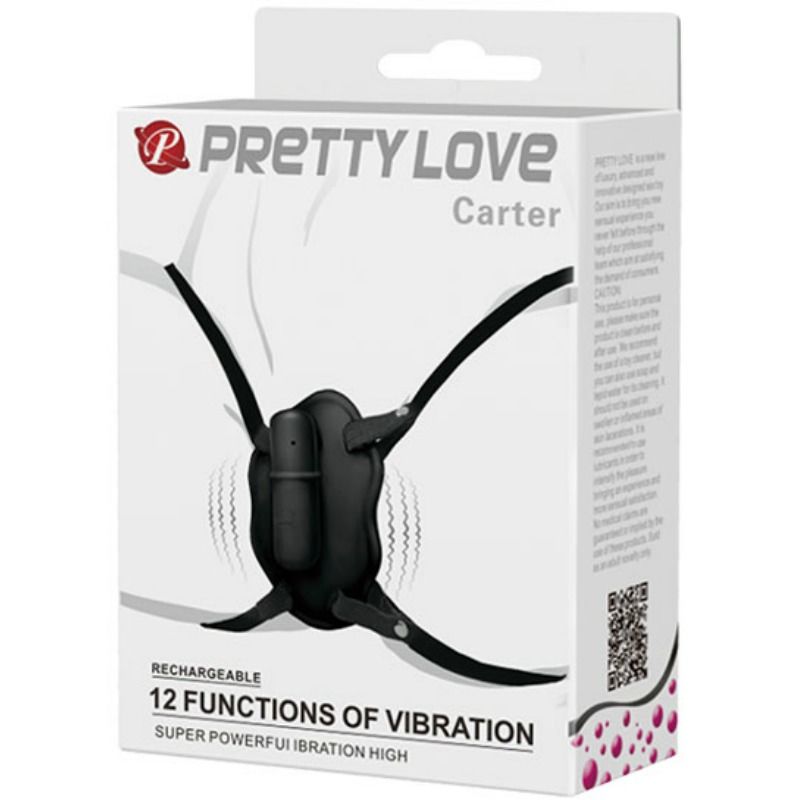 PRETTY LOVE - Vibrerende strap-on-stimulator med sele