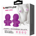 PRETTY LOVE - Vibrerende Brystvortestimulatorer 12 Moduser