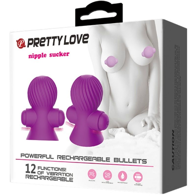 PRETTY LOVE - Vibrerende Brystvortestimulatorer 12 Moduser