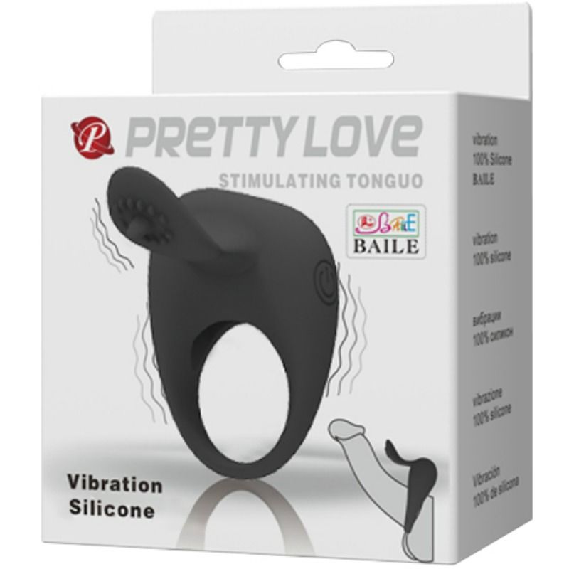 PRETTY LOVE - Vibrerende penisring med tunge