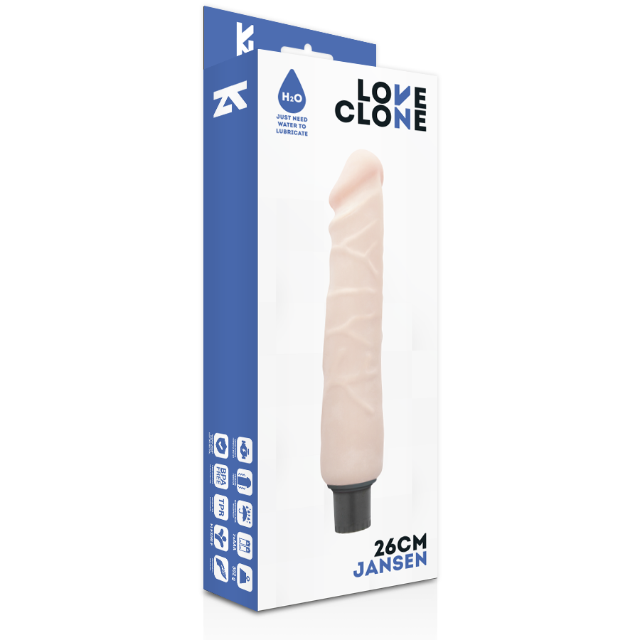 LOVECLONE - Jansen Selvsmurt Realistisk Vibrator 26 cm
