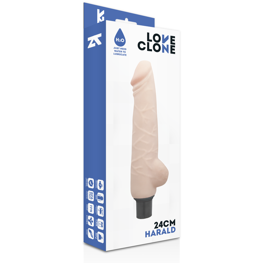 LOVECLONE - Harald Selvsmurt Realistisk Vibrator 24 cm