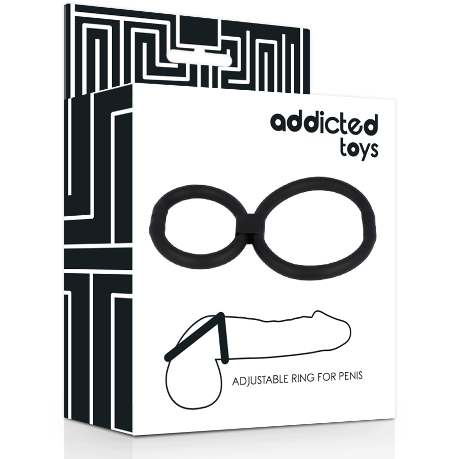 ADDICTED TOYS - Dobbel Justerbar Penis- og Pungring