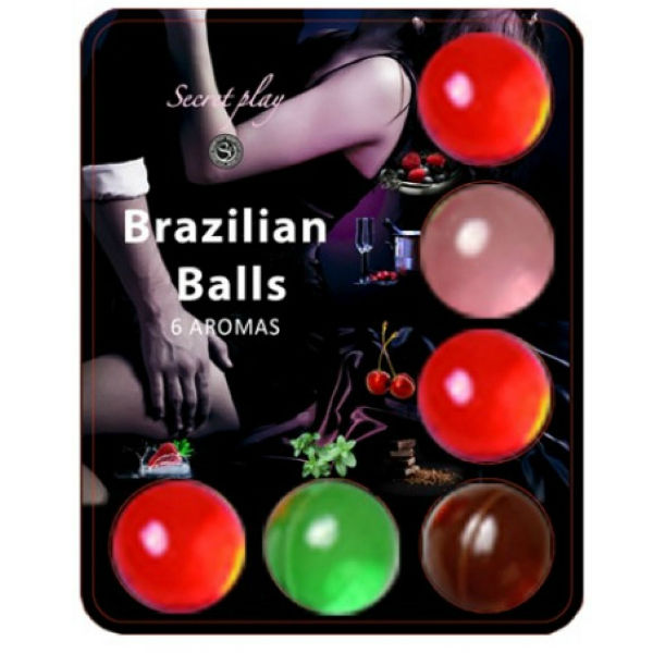 SECRETPLAY - Brazilianske glidemiddelkuler varmende 6 stk