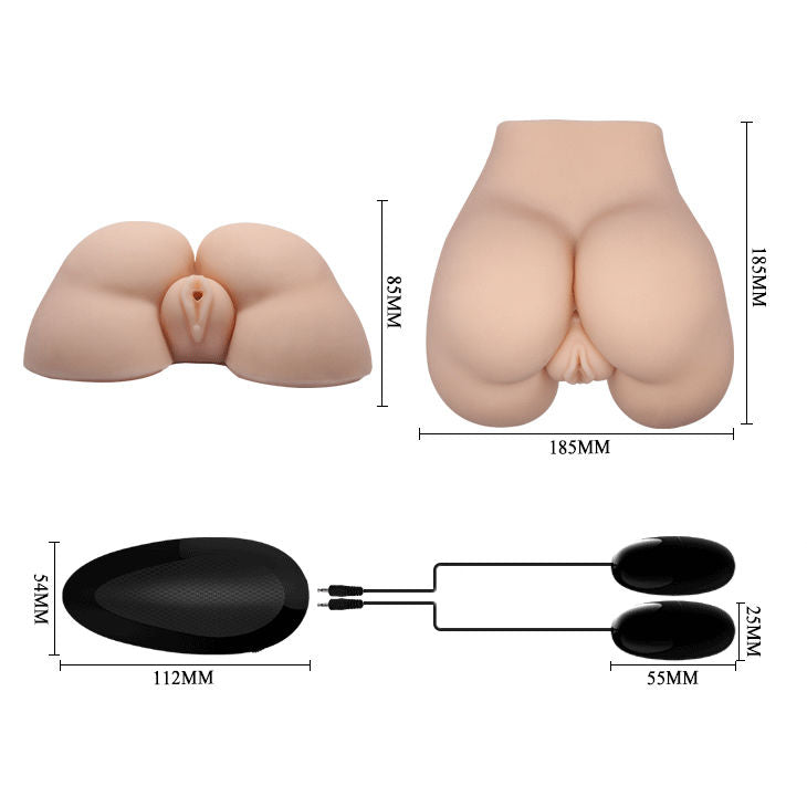 CRAZY BULL - Realistisk vagina og anus med vibrasjon