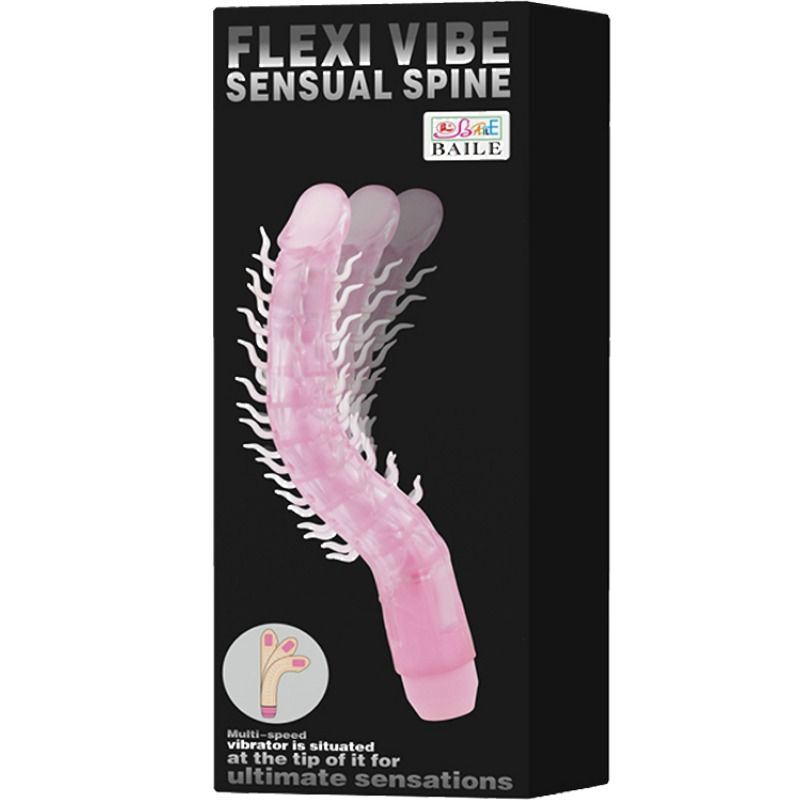 BAILE - Flexi Vibe Sensual Spine Bøyelig Vibrator Lilla 23,5 cm