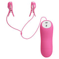 BAILE - Romantic Wave Vibrerende Brystvorteklyper med Elektrosjokk Fuchsia