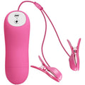 BAILE - Romantic Wave Vibrerende Brystvorteklyper med Elektrosjokk Fuchsia