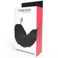 DARKNESS - Analplugg Sølv 8 cm med Sort Hale