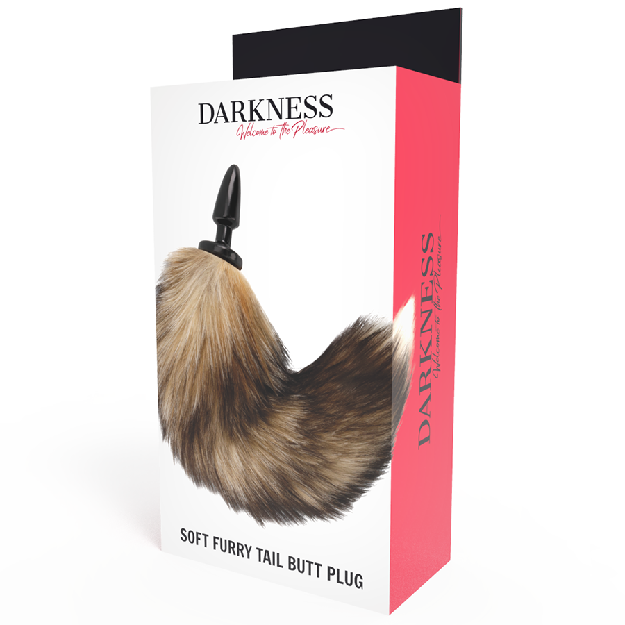 DARKNESS - Silikon Analplugg med Naturlig Hale 10 cm