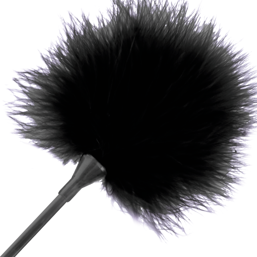 DARKNESS - Stimulerende fjær Sort 42 cm
