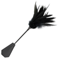 DARKNESS - Ridepisk med Fjær Sort 48 cm