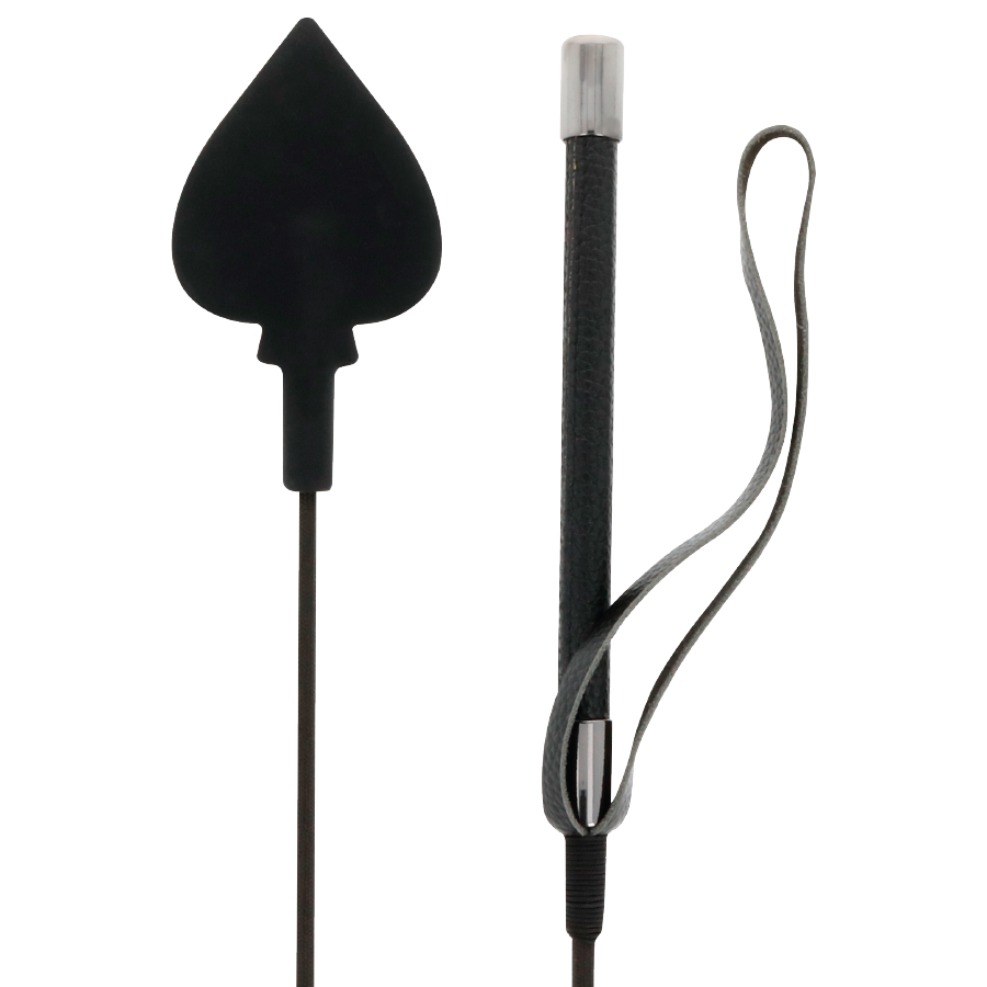 DARKNESS - Ridepisk i silikon Sort 60 cm