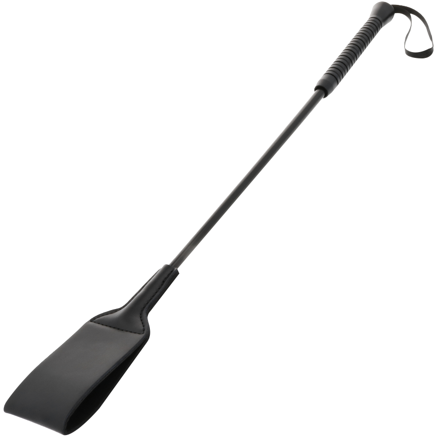 DARKNESS - Bred BDSM-ridepisk Sort 53 cm