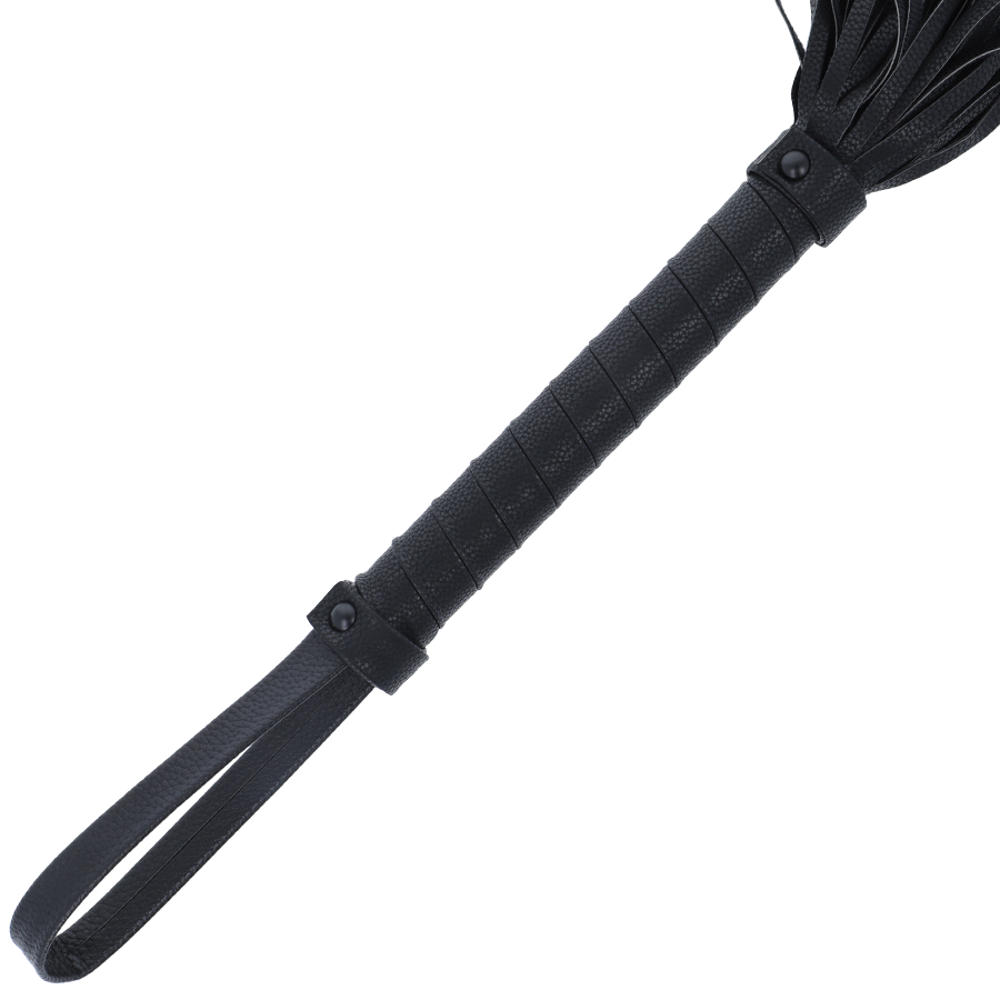 DARKNESS - Bondagepisk i lær Sort 42 cm