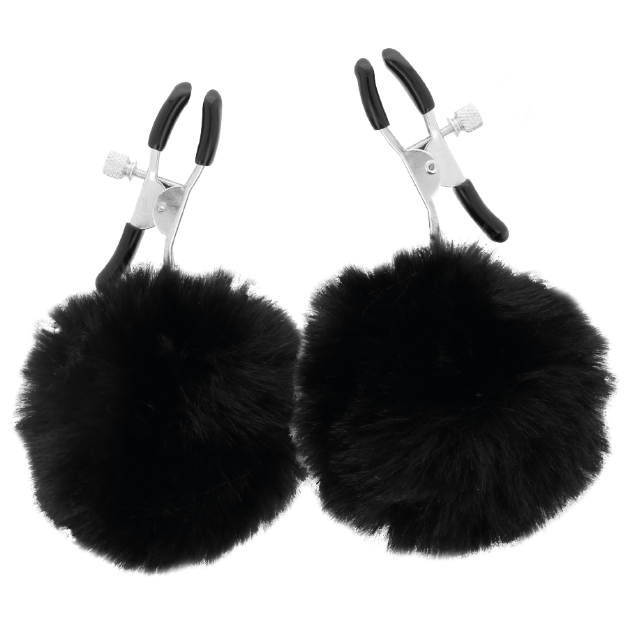 DARKNESS - Brystvorteklemmer med Pompom 1