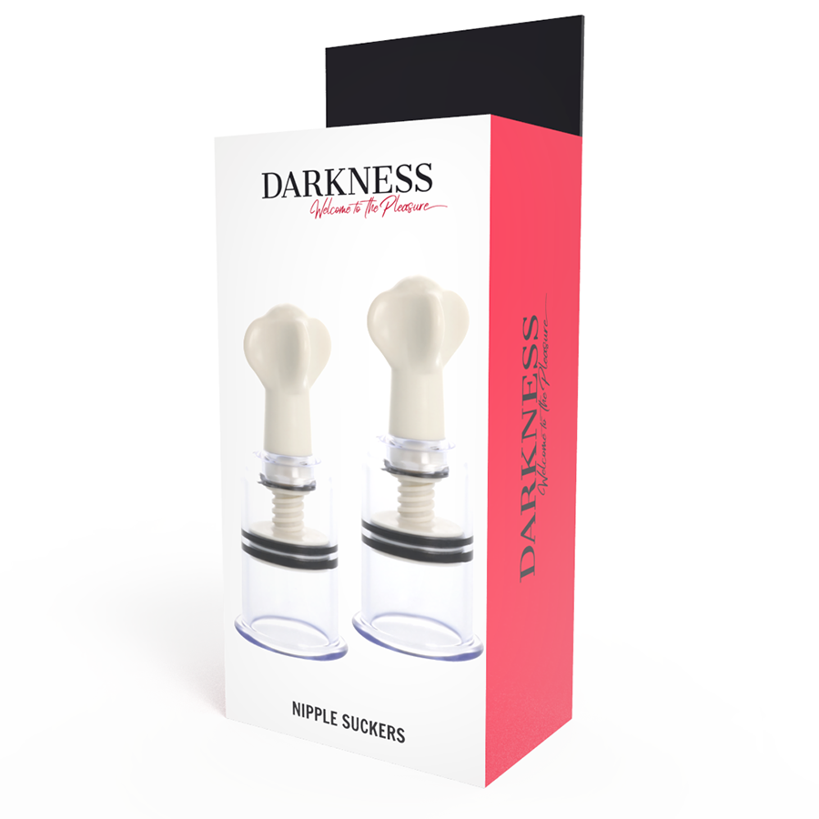 DARKNESS - Transparent brystvortesuger 3,1 cm 2-pakning