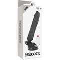 BASECOCK - Realistisk Vibrator med Fjernkontroll Sort 20 cm (12 modi)