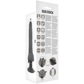 BASECOCK - Realistisk bøyelig vibrerende dildo med fjernkontroll Sort 18,5 cm