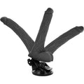 BASECOCK - Realistisk bøyelig vibrerende dildo med fjernkontroll Sort 18,5 cm