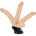 BASECOCK - Realistisk Bøyelig Vibrator med Fjernkontroll Hudfarge 20 cm
