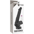 BASECOCK - Realistisk Bøyelig Vibrator med Fjernkontroll Sort 20 cm