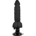 BASECOCK - Realistisk Bøyelig Vibrator med Fjernkontroll Sort 20 cm