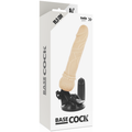 BASECOCK - Realistisk Vibrator med Fjernkontroll Hudfarge 19,5 cm