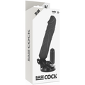 BASECOCK - Realistisk Vibrator med Fjernkontroll Sort 20 cm
