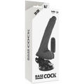 BASECOCK - Realistisk Vibrator med Pung & Fjernkontroll Sort 20 cm