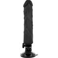 BASECOCK - Realistisk vibrator med fjernkontroll Sort 21 cm
