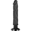 BASECOCK - Realistisk vibrator 2-i-1 Sort 20 cm -O- 4 cm