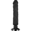 BASECOCK - Realistisk vibrator 2-i-1 Sort 20 cm -O- 4 cm