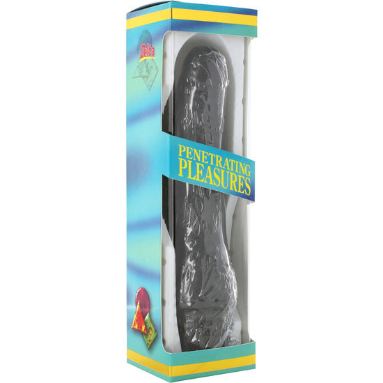 SEVEN CREATIONS - Vinyl Realistisk Vibrator Sort 20 cm