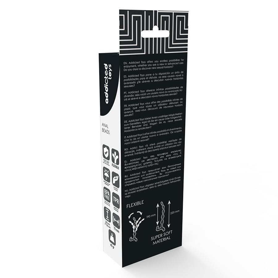 ADDICTED TOYS - Analkjede Sort 22 cm