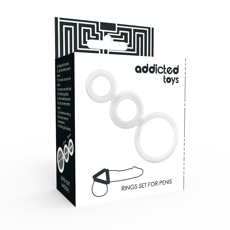 ADDICTED TOYS - Penisringsett Transparent