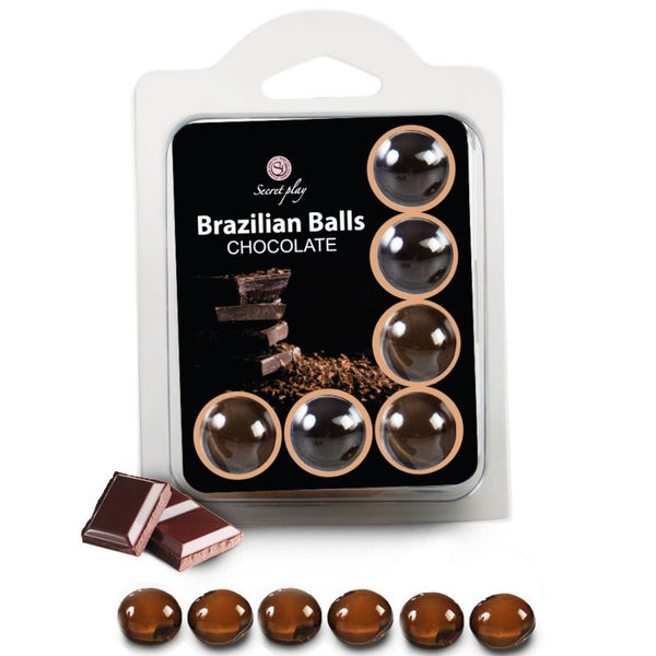 SECRETPLAY - Sett 6 Brazilianske kuler Sjokolade