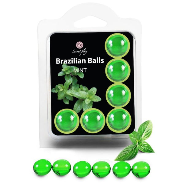 SECRETPLAY - Sett 6 Brazilianske kuler Mint