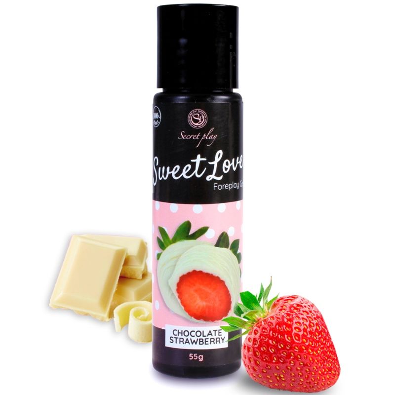 SECRETPLAY - Gel Sweet Love Jordbær og hvit sjokolade 60 ml