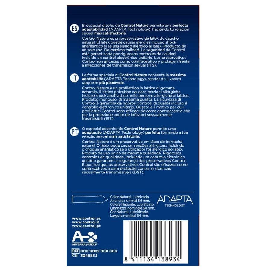 CONTROL - Adapta Nature Standard Kondomer 24 stk