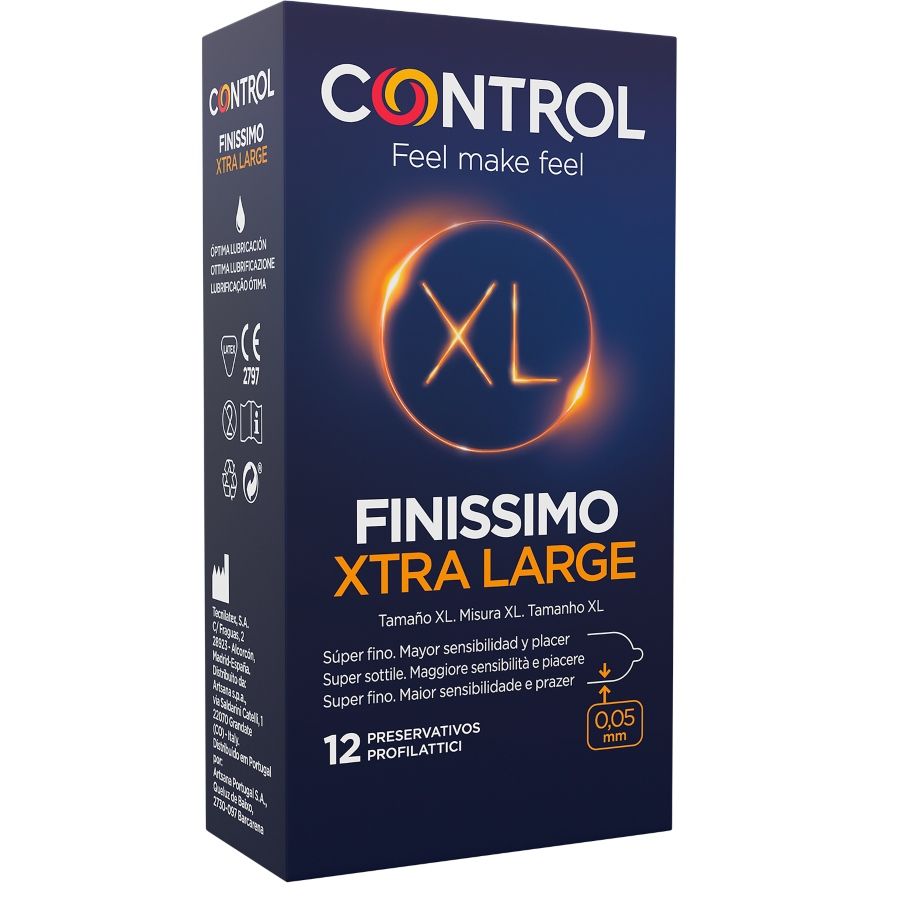 CONTROL - Finissimo XL Store Kondomer 12 stk