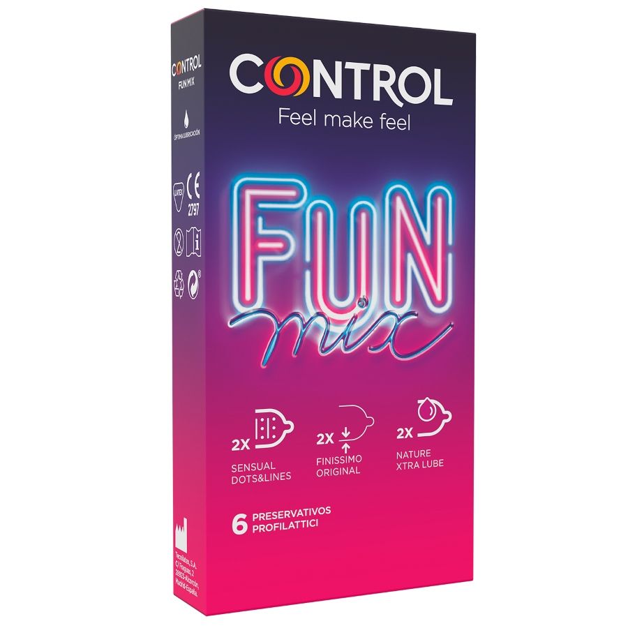 CONTROL - Feel Fun Mix Tynne Kondomer 6 stk